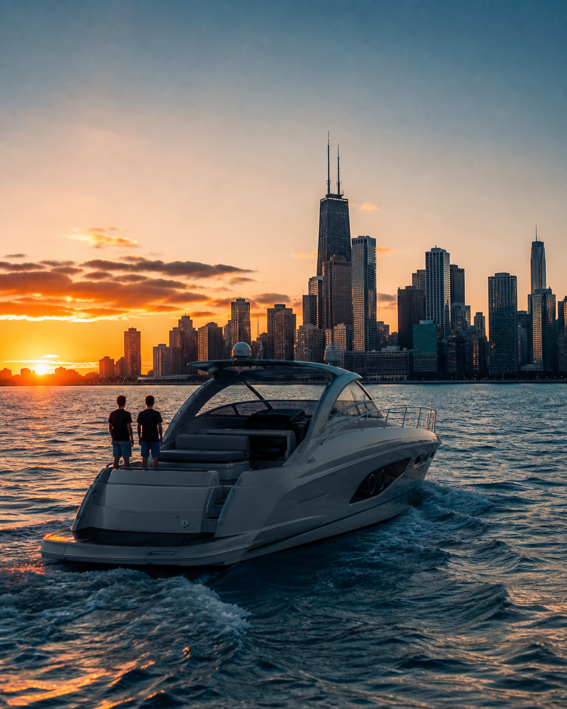 Concept visualization of the first Ask Anyway yacht challenge in Chicago